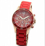 Buy Shop Marc Jacobs Rock Chronograph Red Dial Red Silicone Strap Watch for Women - MBM2577 USA Online
