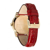 Buy Shop Burberry The City Gold Dial Red Leather Strap Watch for Women - BU9140 USA Online