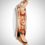 Buy Shop Michael Kors Bradshaw Quartz Blue Dial Rose Gold Steel Strap Watch For Women - MK5951 USA Online