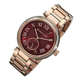Buy Shop Michael Kors Skylar Maroon Dial Rose Gold Steel Strap Watch for Women - MK6086 USA Online