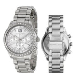Buy Shop Michael Kors Brinkley Diamonds Silver Dial Silver Steel Strap Watch for Women - MK6186 USA Online
