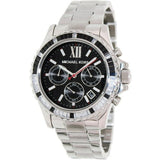 Buy Shop Michael Kors Everest Chronograph Black Dial Silver Steel Strap Watch For Women - MK5753 USA Online