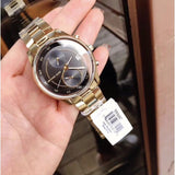 Buy Shop Michael Kors Blair Quartz Black Dial Gold Steel Strap Watch For Women - MK6497 USA Online