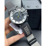 Buy Shop Diesel Mega Chief Chronograph Black Dial Black Mesh Bracelet Watch For Men - DZ4514 USA Online