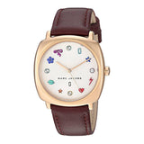 Buy Shop Marc Jacobs Mandy White Dial Brown Leather Strap Watch for Women - MJ1598 USA Online