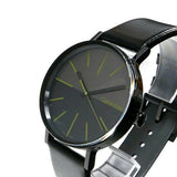 Calvin Klein Boost Black Dial Black Leather Strap Watch for Men - K7Y214CL