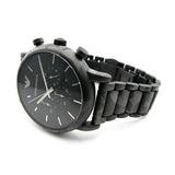 Buy Shop Emporio Armani Luigi Chronograph Black Dial Black Steep Strap Watch For Men - AR11045 USA Online