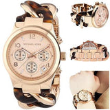 Buy Shop Michael Kors Runway Rose Gold Dial Two Tone Steel Strap Watch for Women - MK4269 USA Online