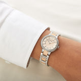 Buy Shop Fossil Virginia Rose Gold Dial Two Tone Steel Strap Watch for Women - ES3405 USA Online