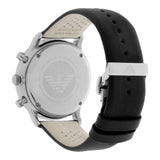 Buy Shop Emporio Armani Gianni White Dial Black Leather Strap Watch For Men - AR0385 USA Online