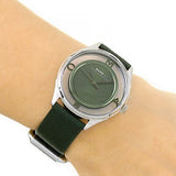 Buy Shop Marc Jacobs Tether Transparent Green Dial Green Leather Strap Watch for Women - MBM1378 USA Online