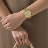 Buy Shop Marc Jacobs Blade Chronograph Gold Dial Gold Steel Strap Watch for Women - MBM3101 USA Online