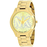 Buy Shop Michael Kors Slim Runway Gold Dial Gold Steel Strap Watch for Women - MK3590 USA Online