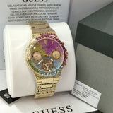 Buy Shop Guess Sugarrush Quartz Multicolor Dial Gold Steel Strap Watch For Women - GW0258L1 USA Online