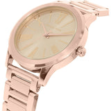 Buy Shop Michael Kors Hartman Rose Gold Dial Rose Gold Steel Strap Watch For Women - MK3491 USA Online