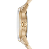 Buy Shop Michael Kors Ritz Pave Crystals Gold Dial Gold Steel Strap Watch for Women - MK6862 USA Online