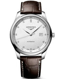 Longines Master Collection Automatic 40mm White Dial Brown Leather Strap Watch for Men - L2.793.4.77.3