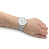 Buy Shop Calvin Klein Minimal White Dial Silver Mesh Bracelet Watch for Women - K3M52152 USA Online