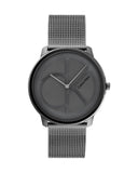 Buy Shop Calvin Klein Minimal Grey Dial Grey Mesh Bracelet Watch for Men - K3M517P4 USA Online