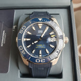 Buy Shop Tag Heuer Aquaracer Calibre 5 Automatic Blue Dial Blue Rubber Strap Watch for Men - WAY201B.FT6150 USA Online