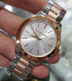 Buy Shop Michael Kors Slim Runway White Dial Two Tone Steel Strap Watch for Women - MK3204 USA Online