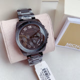Buy Shop Michael Kors Brecken Chronograph Black Dial Black Steel Strap Watch For Men - MK8482 USA Online