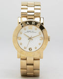 Buy Shop Marc Jacobs Amy White Dial Gold Steel Strap Watch for Women - MBM3182 USA Online