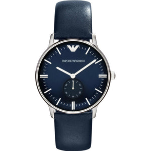 Buy Shop Emporio Armani Analog Quartz Blue Dial Blue Leather Strap Watch For Men - AR1647 USA Online