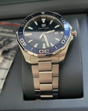 Tag Heuer Aquaracer 43mm Blue Dial Silver Steel Strap Watch for Men - WAY101C.BA0746
