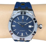 Maurice Lacroix Aikon Automatic Date Blue Dial Blue Silicone Strap Watch For Men - AI6008-SS000-430-4