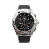 Buy Shop Tag Heuer Aquaracer Chronograph Black Dial Black Rubber Strap Watch for Men - CAY1110.FT6041 USA Online