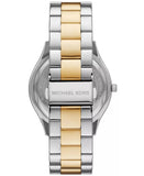 Buy Shop Michael Kors Slim Runway Three Hand Silver Dial Two Tone Steel Strap Watch For Women - MK4735 USA Online