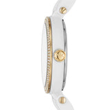 Buy Shop Michael Kors Delray Rose Gold Dial White Steel Strap Watch for Women - MK4315 USA Online