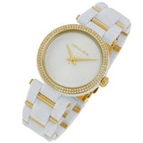 Buy Shop Michael Kors Delray Rose Gold Dial White Steel Strap Watch for Women - MK4315 USA Online