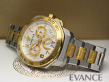 Buy Shop Versace Dylos Chronograph Silver Dial Two Tone Steel Strap Watch for Men - VQC030015 USA Online