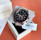 Buy Shop Michael Kors Layton Chronograph Black Dial Two Tone Steel Strap Watch For Men - MK8913 USA Online