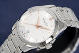 Buy Shop Gucci G Timeless Silver Dial Silver Steel Strap Watch For Women - YA126523 USA Online