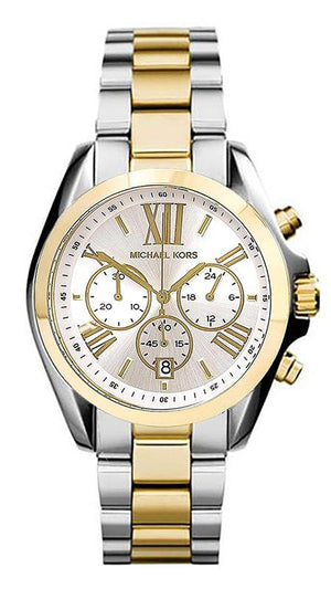 Buy Shop Michael Kors Bradshaw Silver Dial Two Tone Steel Strap Watch for Women - MK5627 USA Online