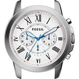Buy Shop Fossil Grant Chronograph White Dial Brown Leather Strap Watch for Men - FS5060 USA Online