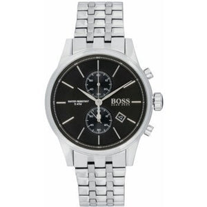 Buy Shop Hugo Boss Jet Black Dial Silver Steel Strap Watch for Men - 1513383 USA Online