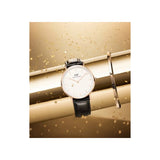 Buy Shop Daniel Wellington Classic Reading White Dial Black Leather Strap Watch For Women - DW00100041 USA Online