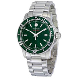 Movado Series 800 Green Dial Silver Steel Strap Watch For Men - 2600136