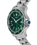 Movado Series 800 Green Dial Silver Steel Strap Watch For Men - 2600136