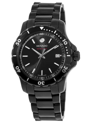 Buy Shop Movado Series 800 Black Dial Black Steel Strap Watch For Men - 2600143 USA Online