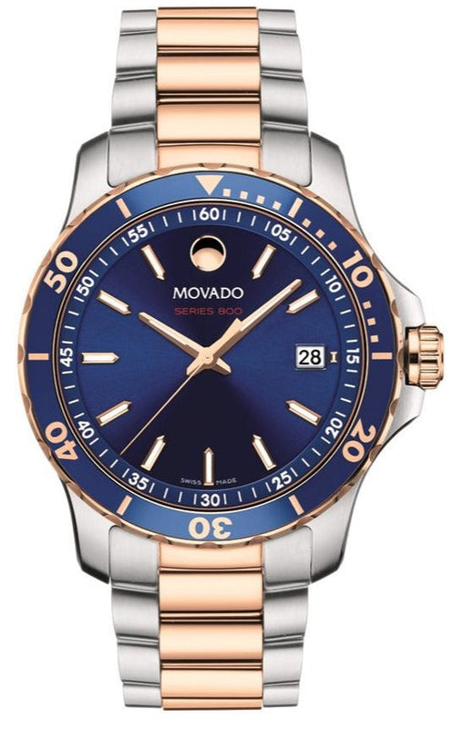 Buy Shop Movado Series 800 Blue Dial Two Tone Steel Strap Watch for Men - 2600149 USA Online