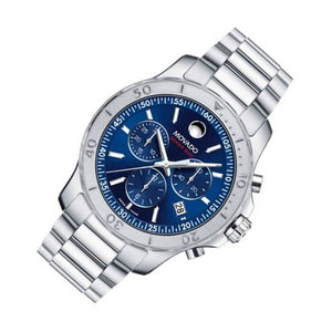 Buy Shop Movado Series 800 Blue Dial Silver Steel Strap Watch for Men - 2600151 USA Online