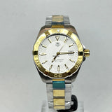 Buy Shop Tag Heuer Aquaracer Quartz White Dial Two Tone Steel Strap Watch for Men - WAY1120.BB0930 USA Online