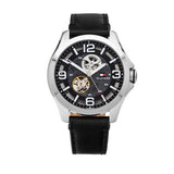 Buy Shop Tommy Hilfiger Bruce Analog Black Dial Black Leather Strap Watch for Men - 1791279 USA Online