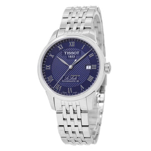 Buy Shop Tissot Le Locle Powermatic 80 Blue Dial Silver Steel Strap Watch For Men - T006.407.11.043.00 USA Online