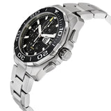 Buy Shop Tag Heuer Aquaracer Calibre 16 Day-Date Black Dial Silver Steel Strap Watch for Men - CAY211A.BA0927 USA Online